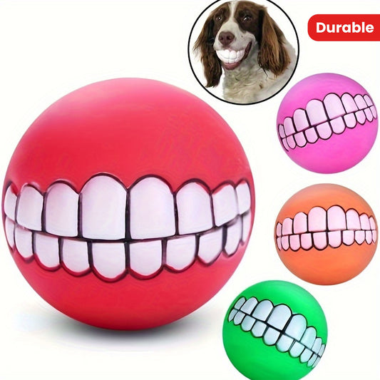 Teeth Pattern Squeaker Ball, 1 Pack